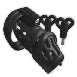 black chastity cage
