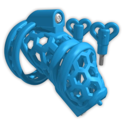 blue chastity cage